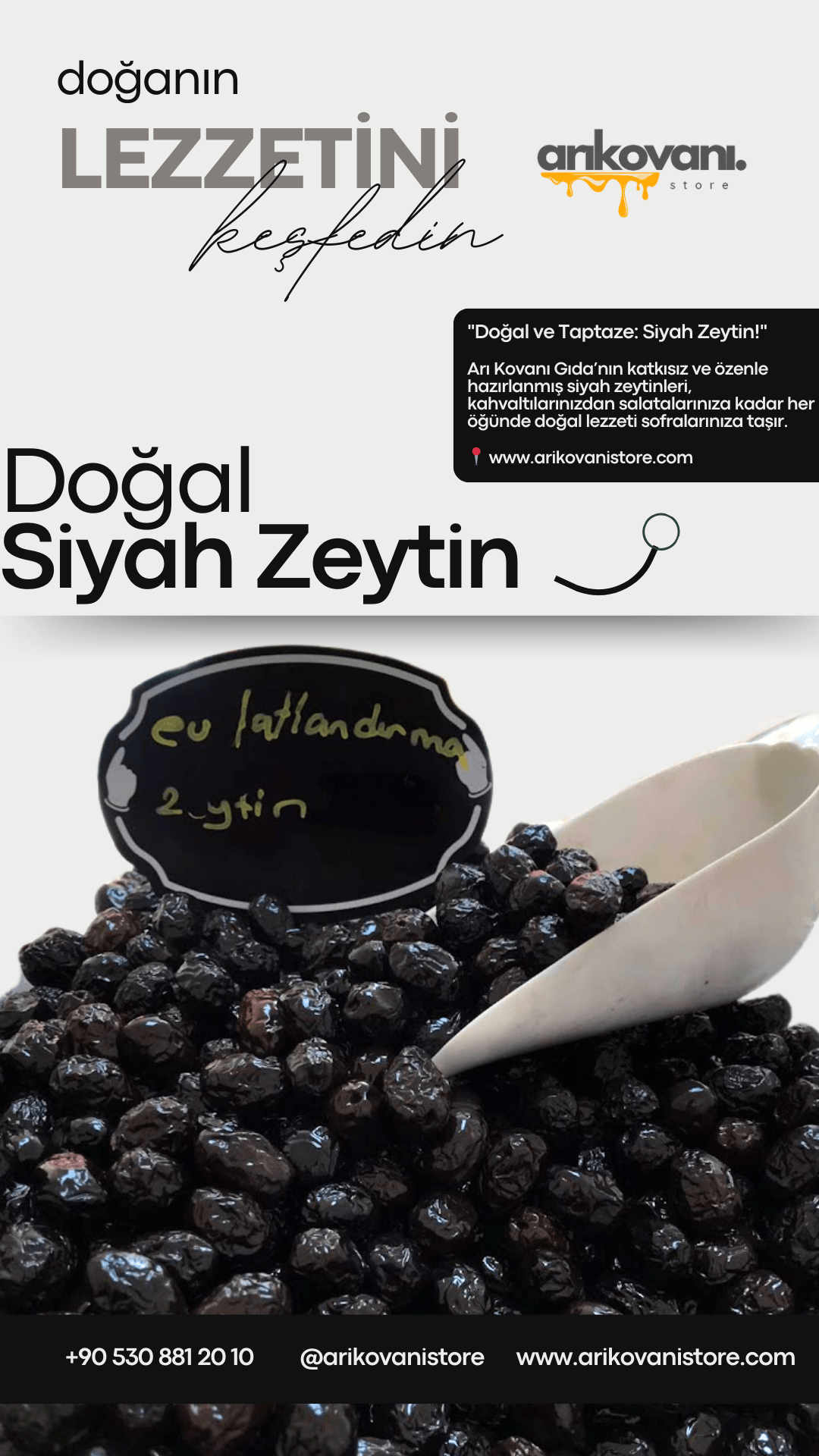 Doğal Siyah Zeytin - arikovanistore