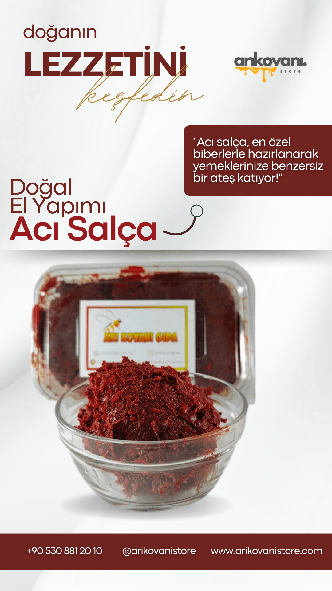 Doğal El Yapımı Acı Salça - arikovanistore