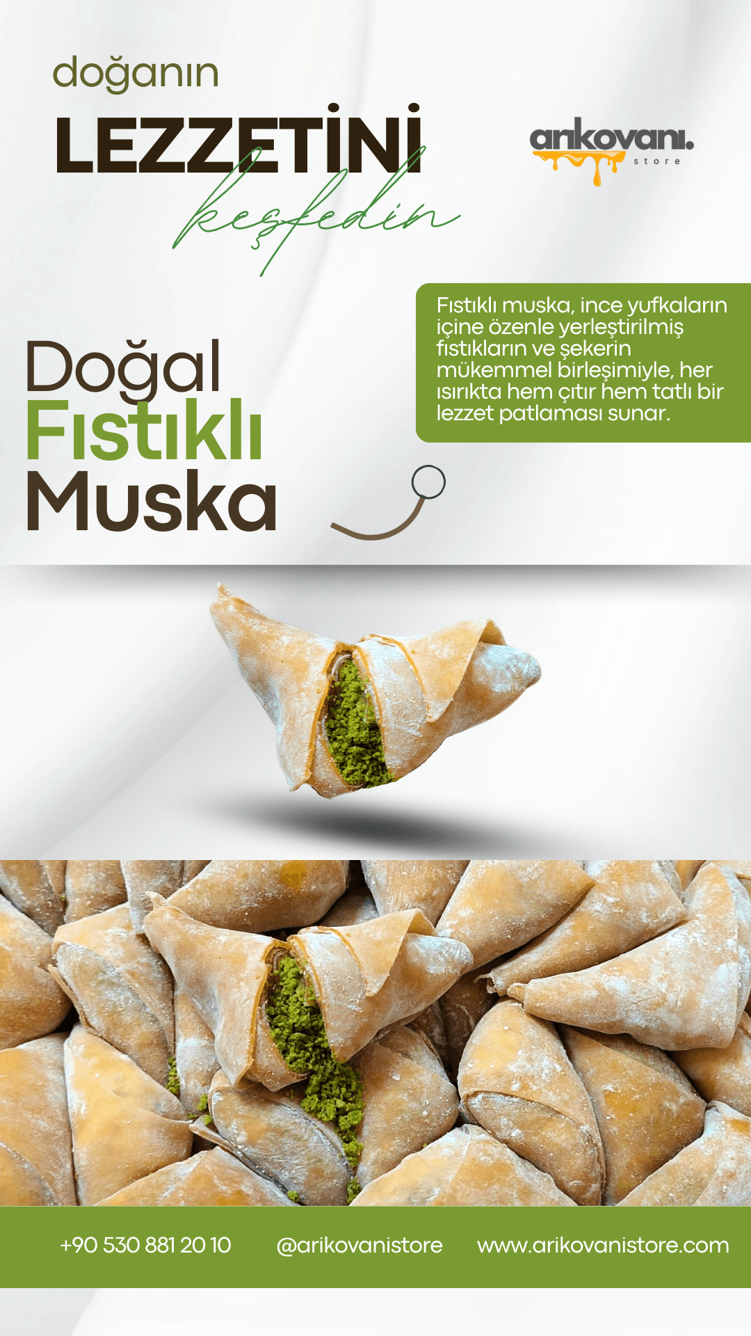 Antep Fıstıklı Muska - arikovanistore