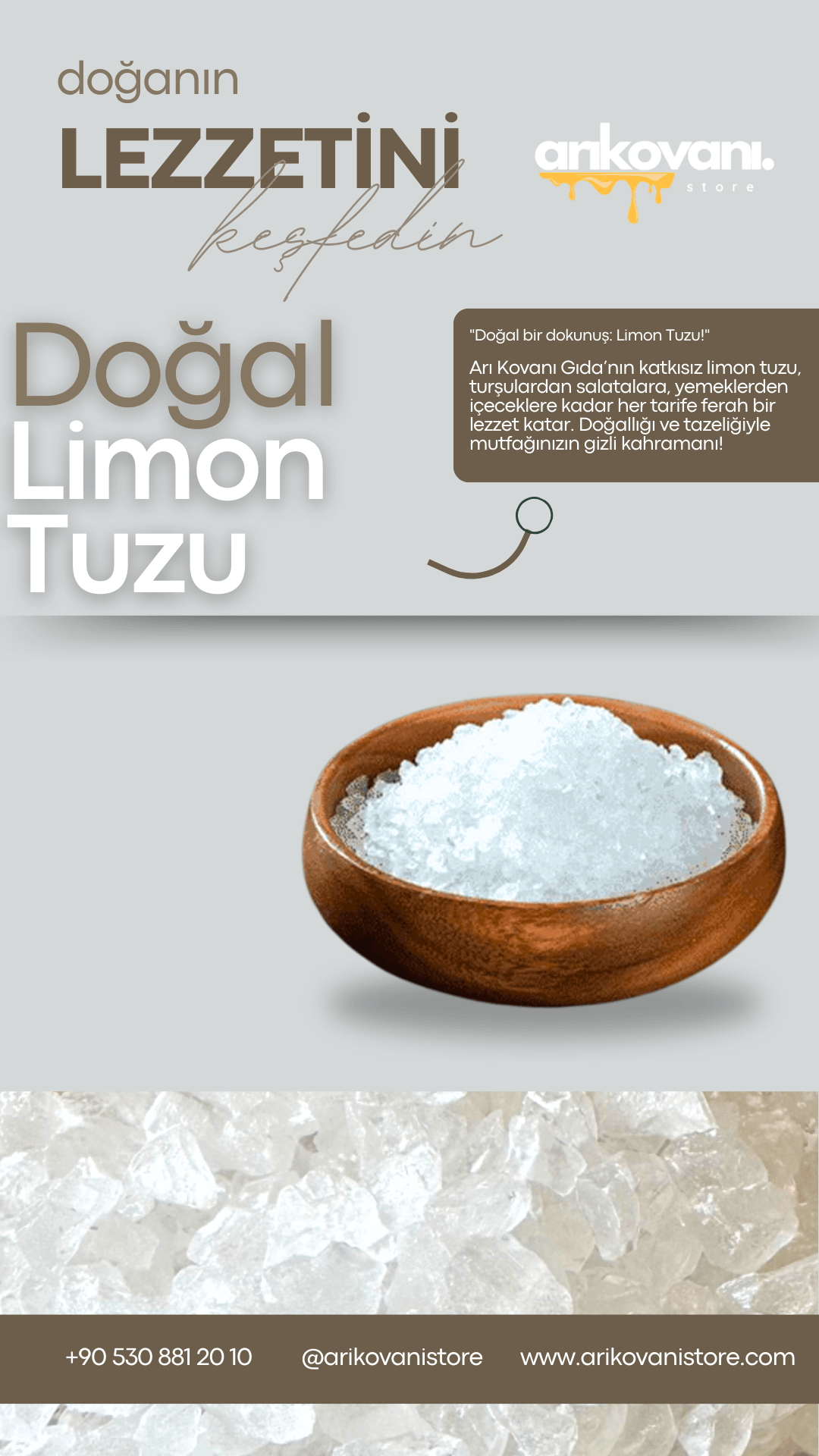 Doğal Limon Tuzu - arikovanistore